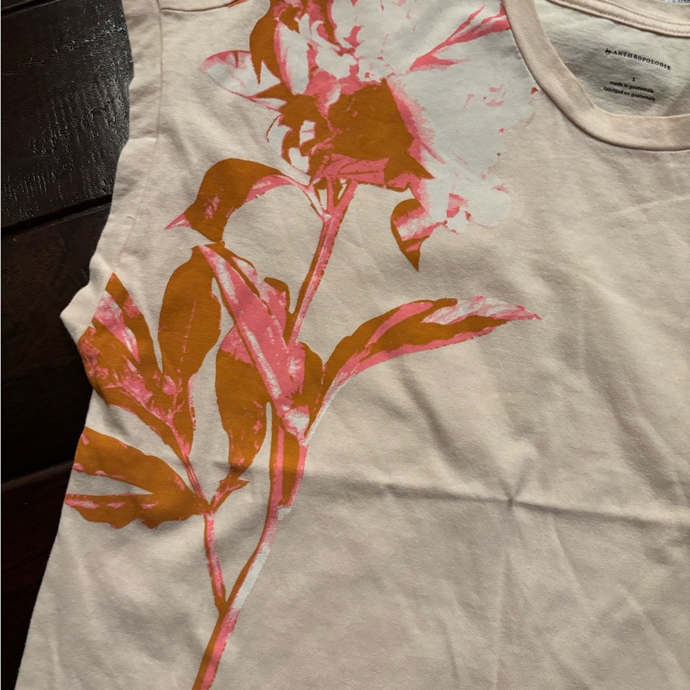 Anthropologie Floral Muscle Tee - Size Small - Picture 7 of 7